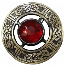 Plaid Brooch